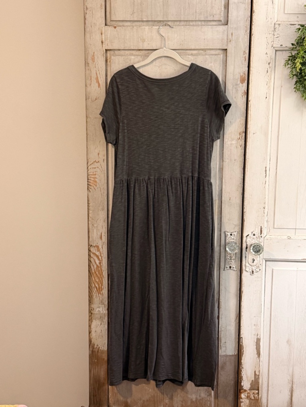 Universal Thread grey/blue Short-Sleeve knit Maxi Dress